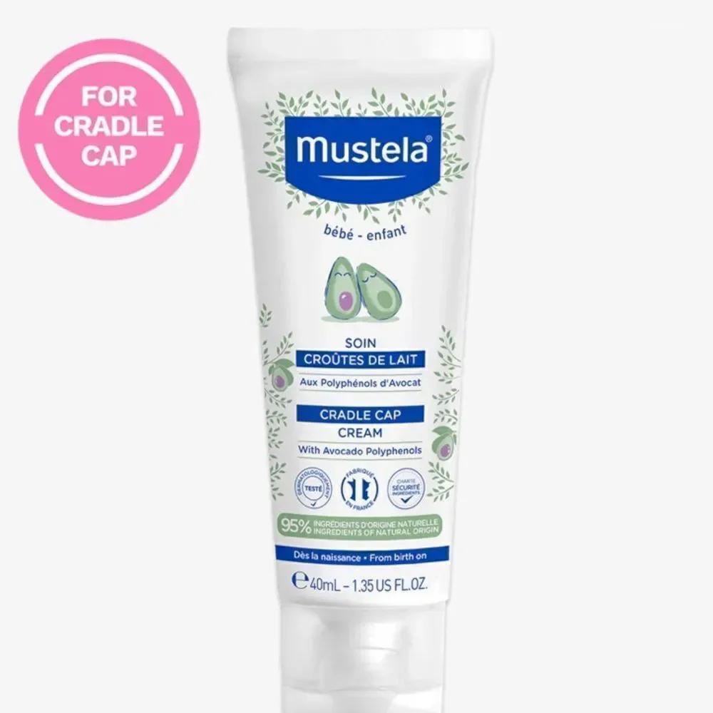 NIB New Mustela Cradle Cap Cream Babies/Newborns w/Avocado 1.35 oz